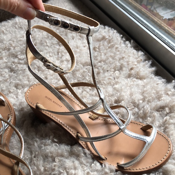 Gorgeous Isabel Marant Gladiator Silver Sandals 39 - Picture 9 of 11